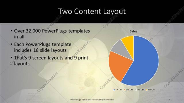 Two Content presentation slide layout