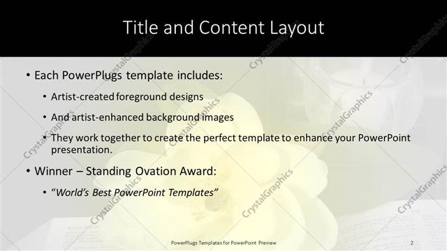 Title and Content presentation slide layout