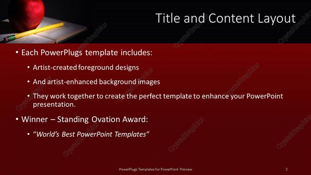 Title and Content presentation slide layout