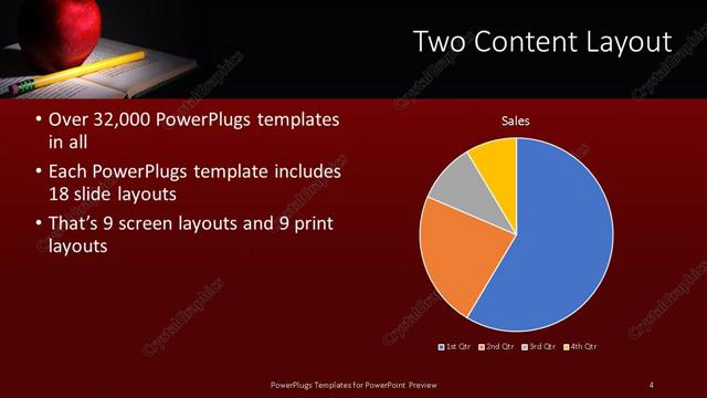 Two Content presentation slide layout