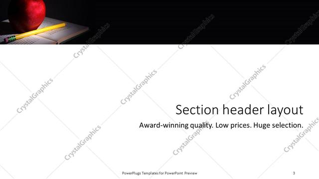 Section Header presentation slide layout