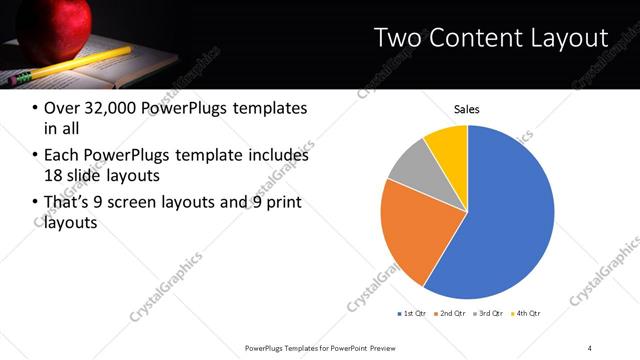 Two Content presentation slide layout