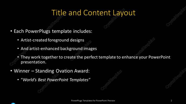Title and Content presentation slide layout