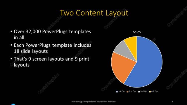 Two Content presentation slide layout