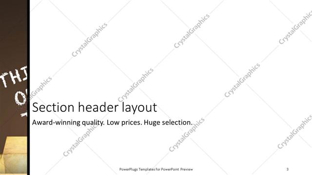 Section Header presentation slide layout