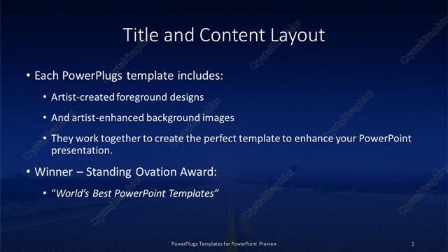Title and Content presentation slide layout