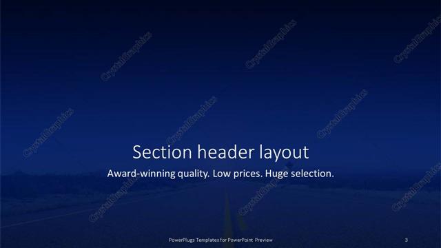 Section Header presentation slide layout