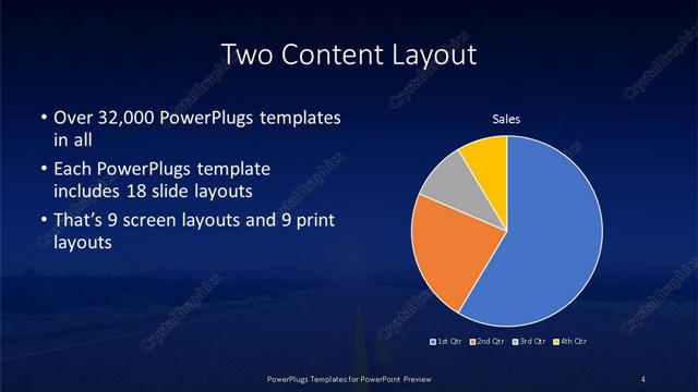 Two Content presentation slide layout