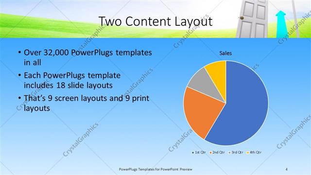 Two Content presentation slide layout