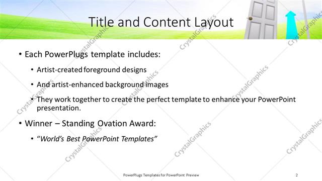 Title and Content presentation slide layout