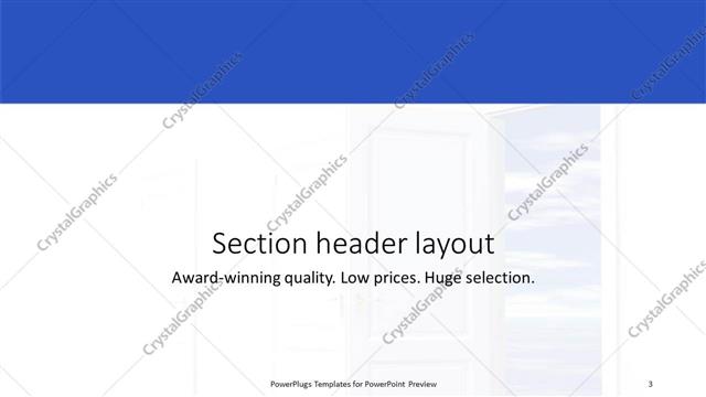 Section Header presentation slide layout