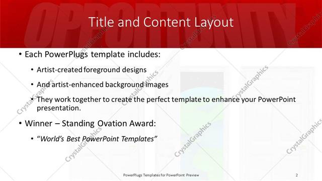 Title and Content presentation slide layout