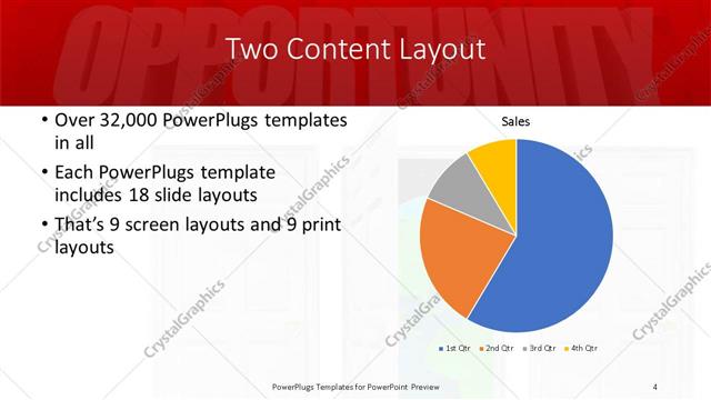 Two Content presentation slide layout