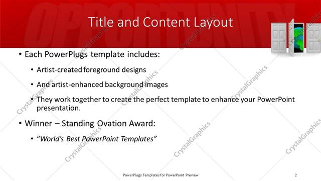 Title and Content presentation slide layout