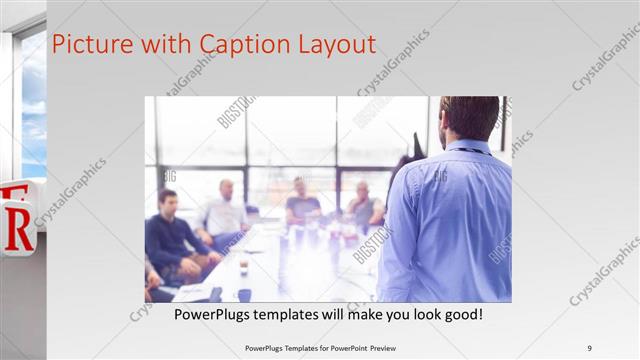 Picture with Caption presentation slide layout