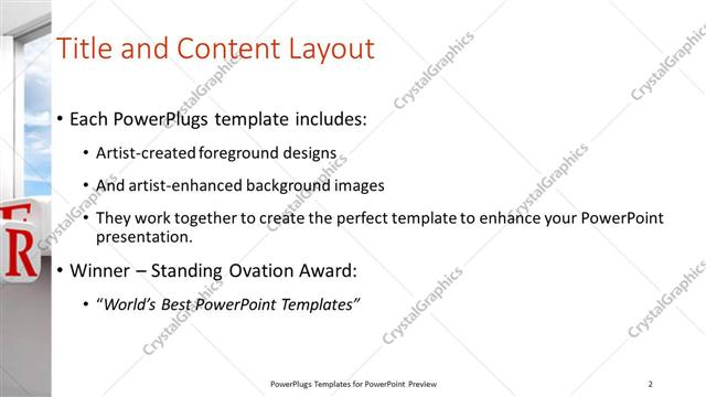 Title and Content presentation slide layout
