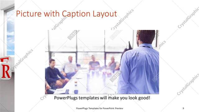 Picture with Caption presentation slide layout