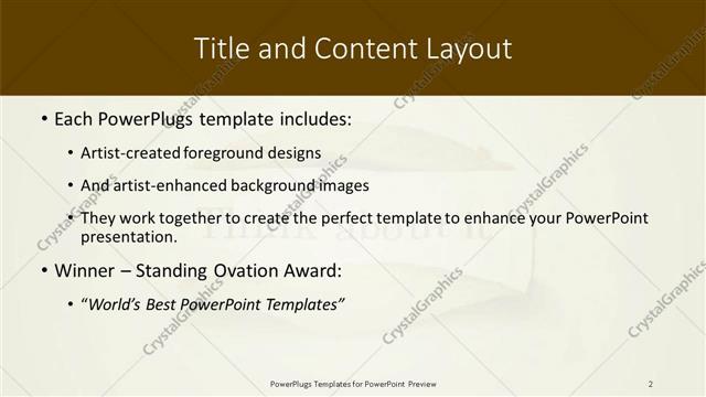 Title and Content presentation slide layout