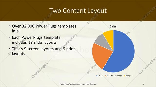 Two Content presentation slide layout