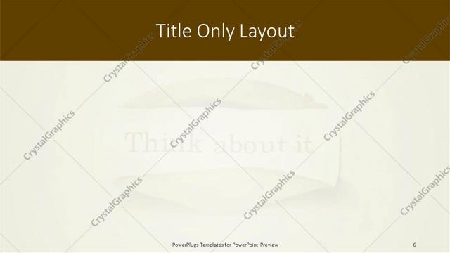 Title Only presentation slide layout