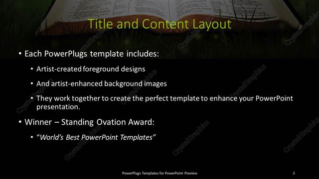 Title and Content presentation slide layout