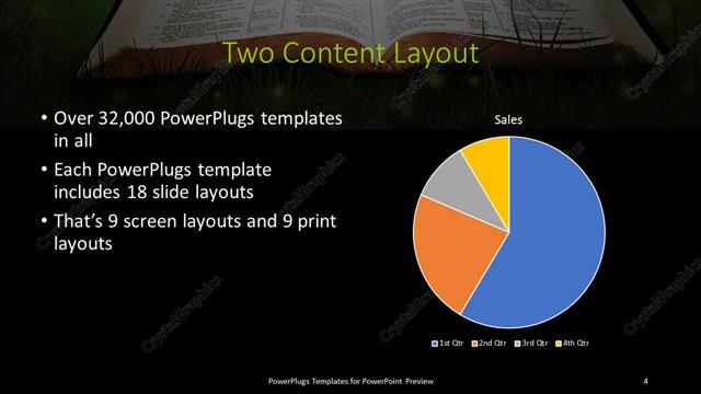 Two Content presentation slide layout