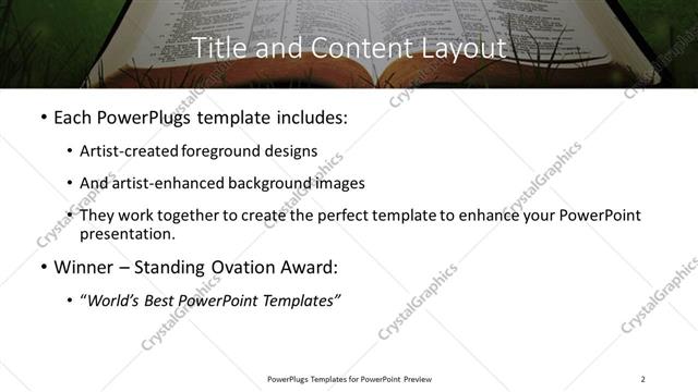 Title and Content presentation slide layout