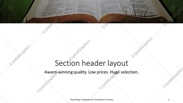 Section Header presentation slide layout