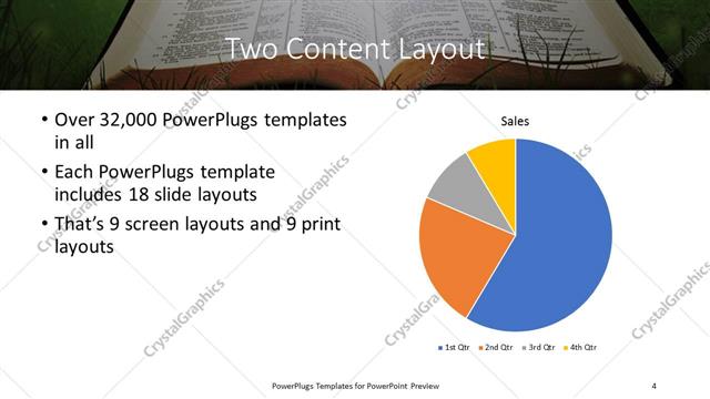 Two Content presentation slide layout