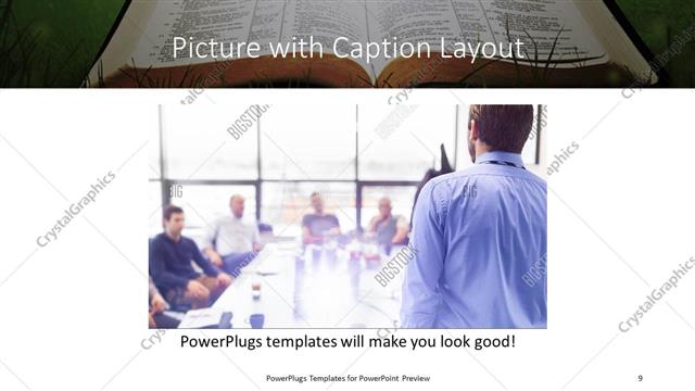 Picture with Caption presentation slide layout