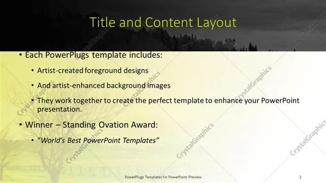 Title and Content presentation slide layout