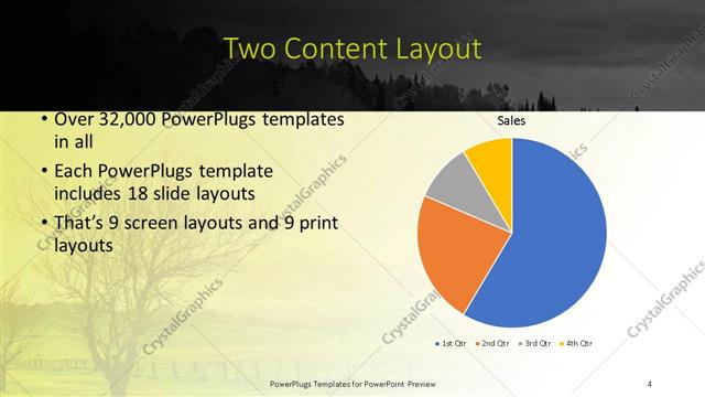 Two Content presentation slide layout