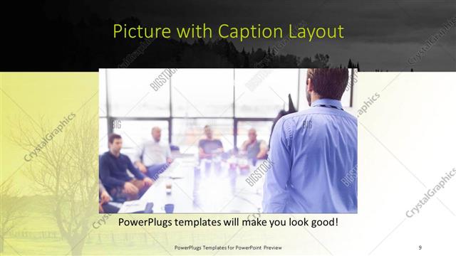 Picture with Caption presentation slide layout