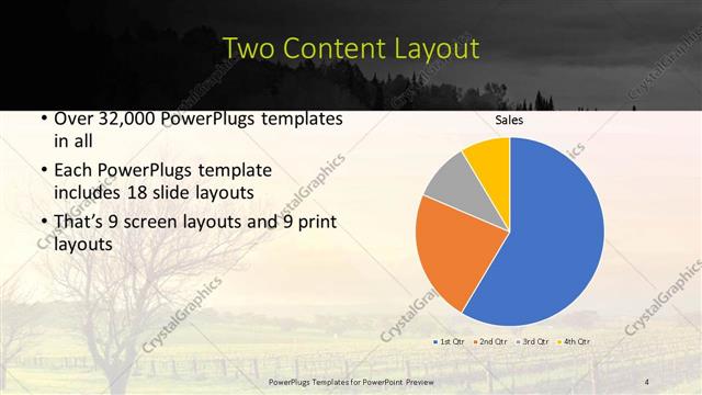 Two Content presentation slide layout