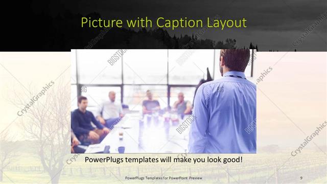 Picture with Caption presentation slide layout