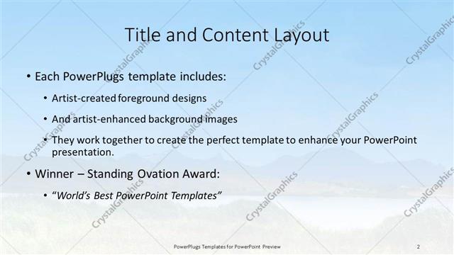 Title and Content presentation slide layout