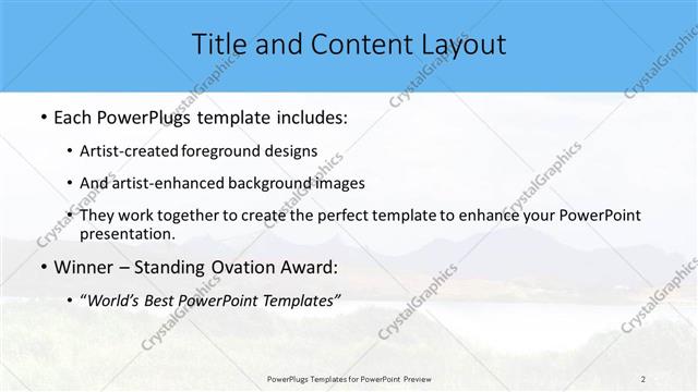Title and Content presentation slide layout