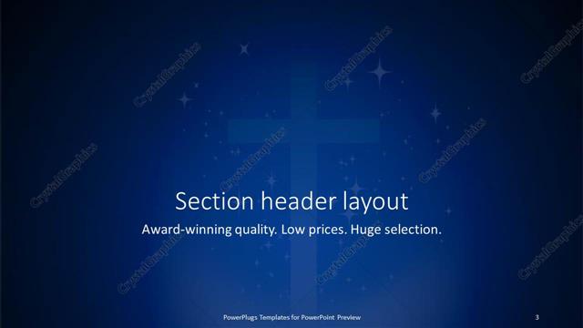 Section Header presentation slide layout