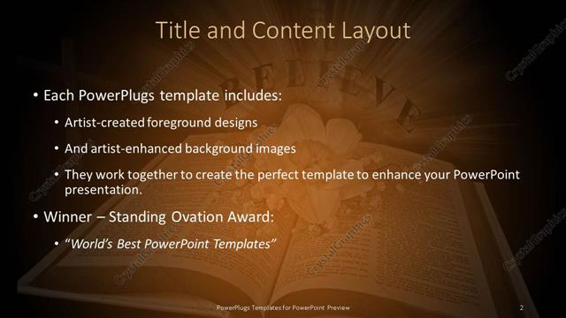 Title and Content presentation slide layout