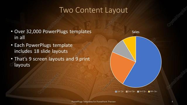Two Content presentation slide layout