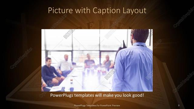 Picture with Caption presentation slide layout