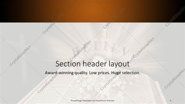 Section Header presentation slide layout