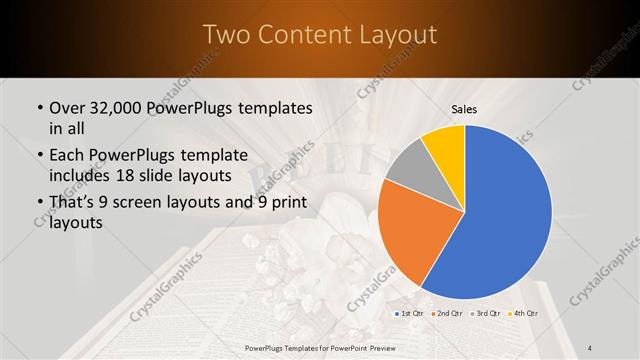 Two Content presentation slide layout