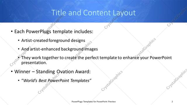Title and Content presentation slide layout
