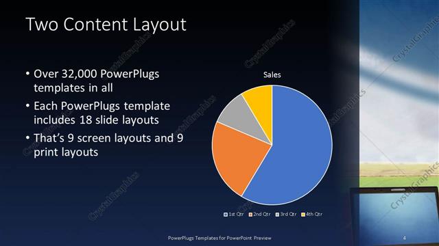 Two Content presentation slide layout