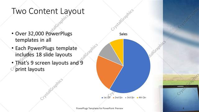 Two Content presentation slide layout