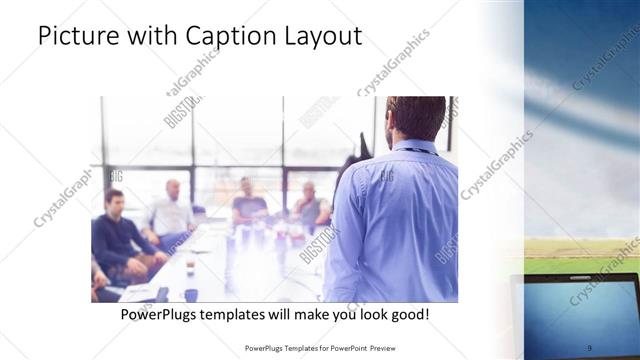 Picture with Caption presentation slide layout