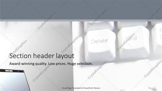 Section Header presentation slide layout