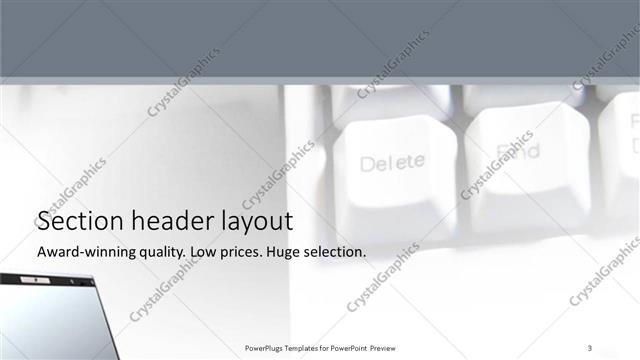 Section Header presentation slide layout
