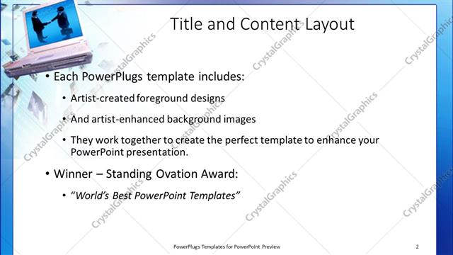 Title and Content presentation slide layout